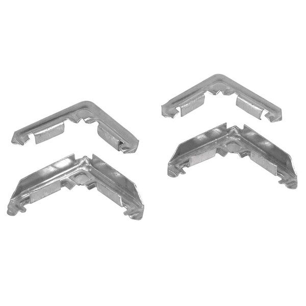 Prime-Line Mill Metal 5/16 in. W X 3/4 in. L Screen Frame Corner 1 pk